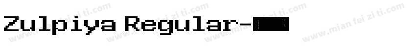 Zulpiya Regular字体转换